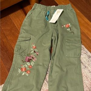 Peek Floral Embroidery Toddler Pant Sz. 4-5